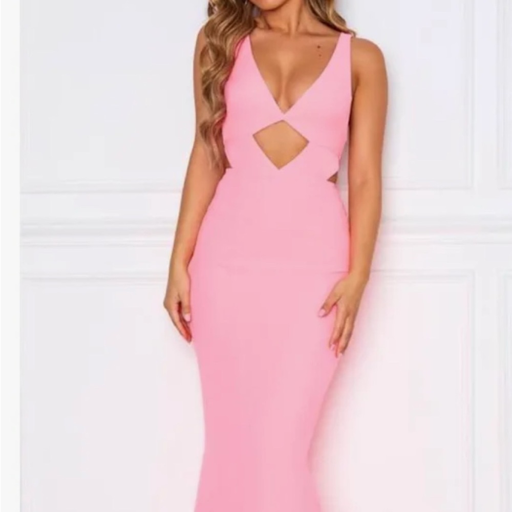 Elegant Pink Sleeveless Dress